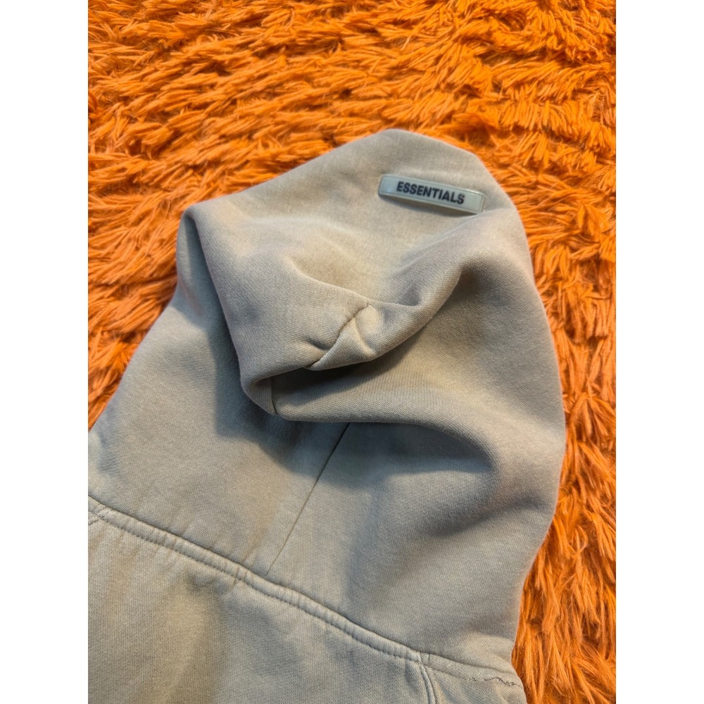 Fear of God Essentials Kids XL Logo Hoodie Khaki Tan Streetwear Sweatshirt - Picture 7 of 7